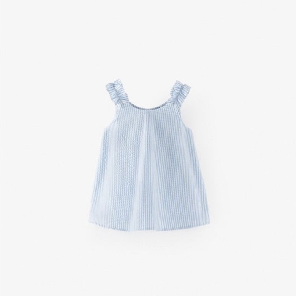 Zara Baby Toddler Girl Striped Seersucker Tank Top